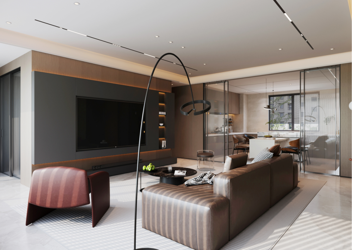 星耀閱海169㎡ | 驚艷！黑棕色系的意式極簡不顯壓抑反而通透敞亮？！