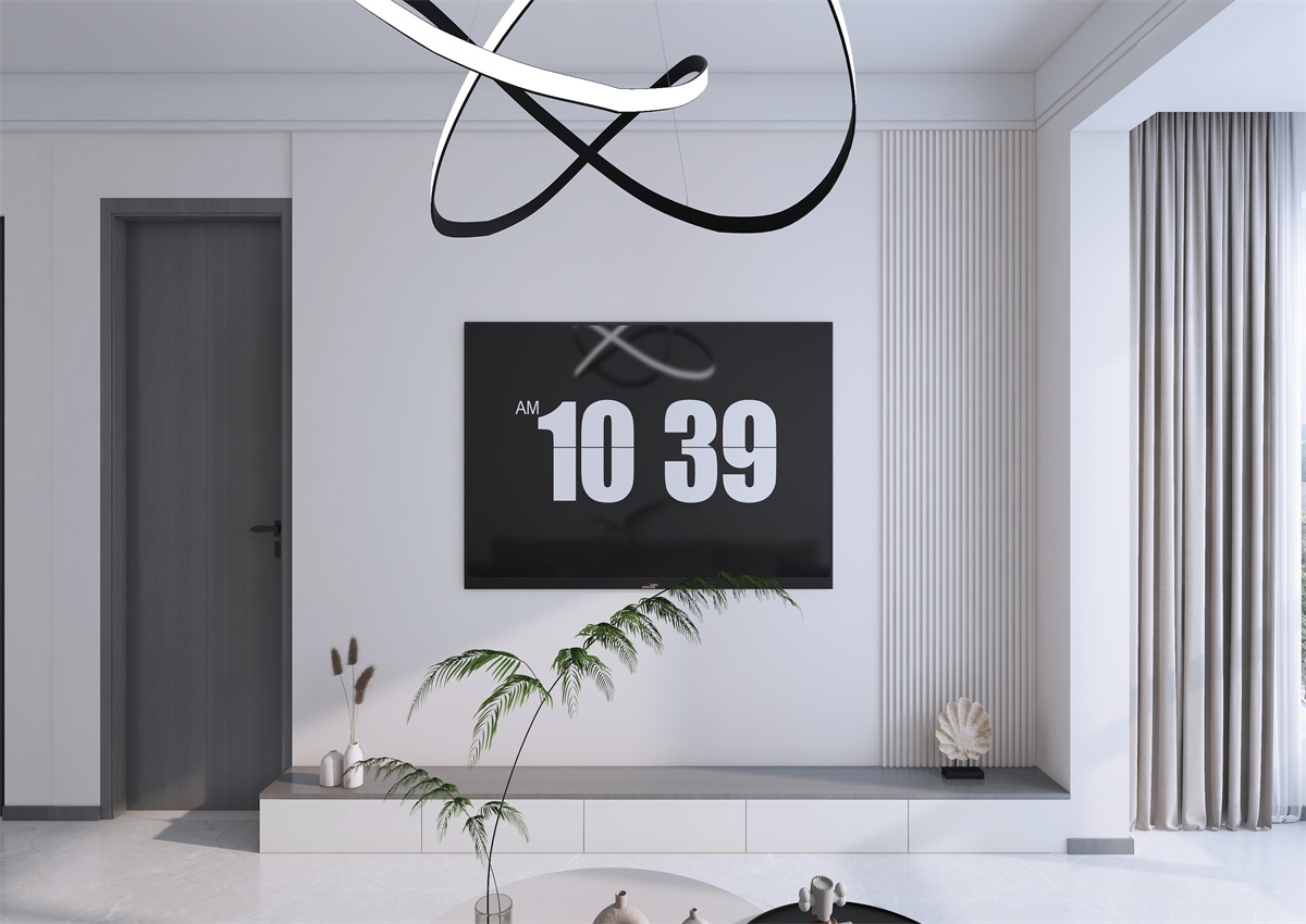 攬秀苑110㎡ | 小戶型裝修模板來了！現(xiàn)代簡約風+黑白灰百看不膩