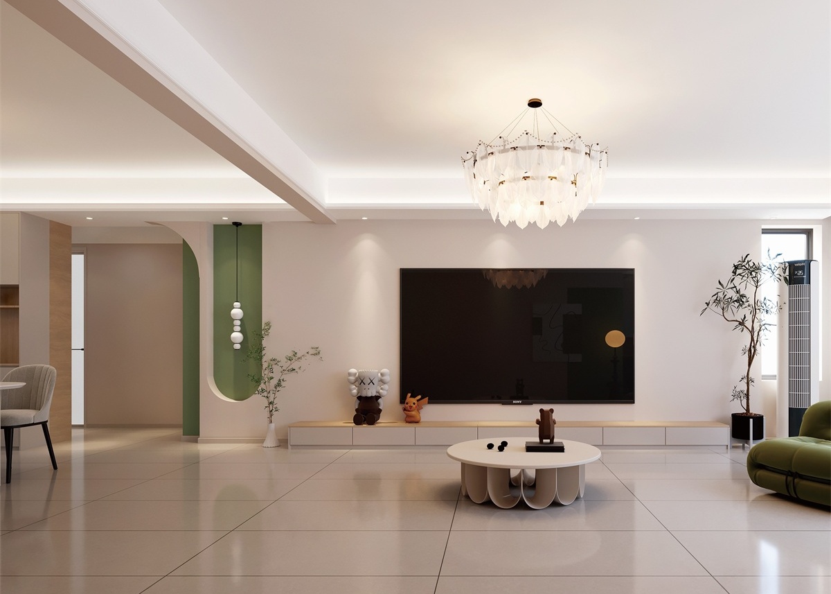 中海河山郡 | 133㎡輕法式浪漫，『奶油白+薄荷綠』美的剛剛好！