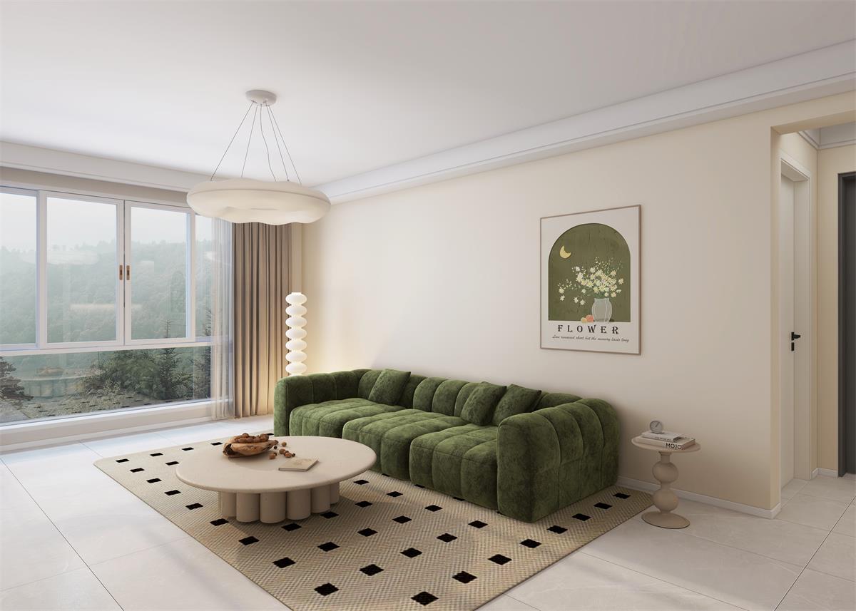 泰雲(yún)庭116㎡ | 奶油白+橄欖綠打造的輕法式小家，清新又自然！